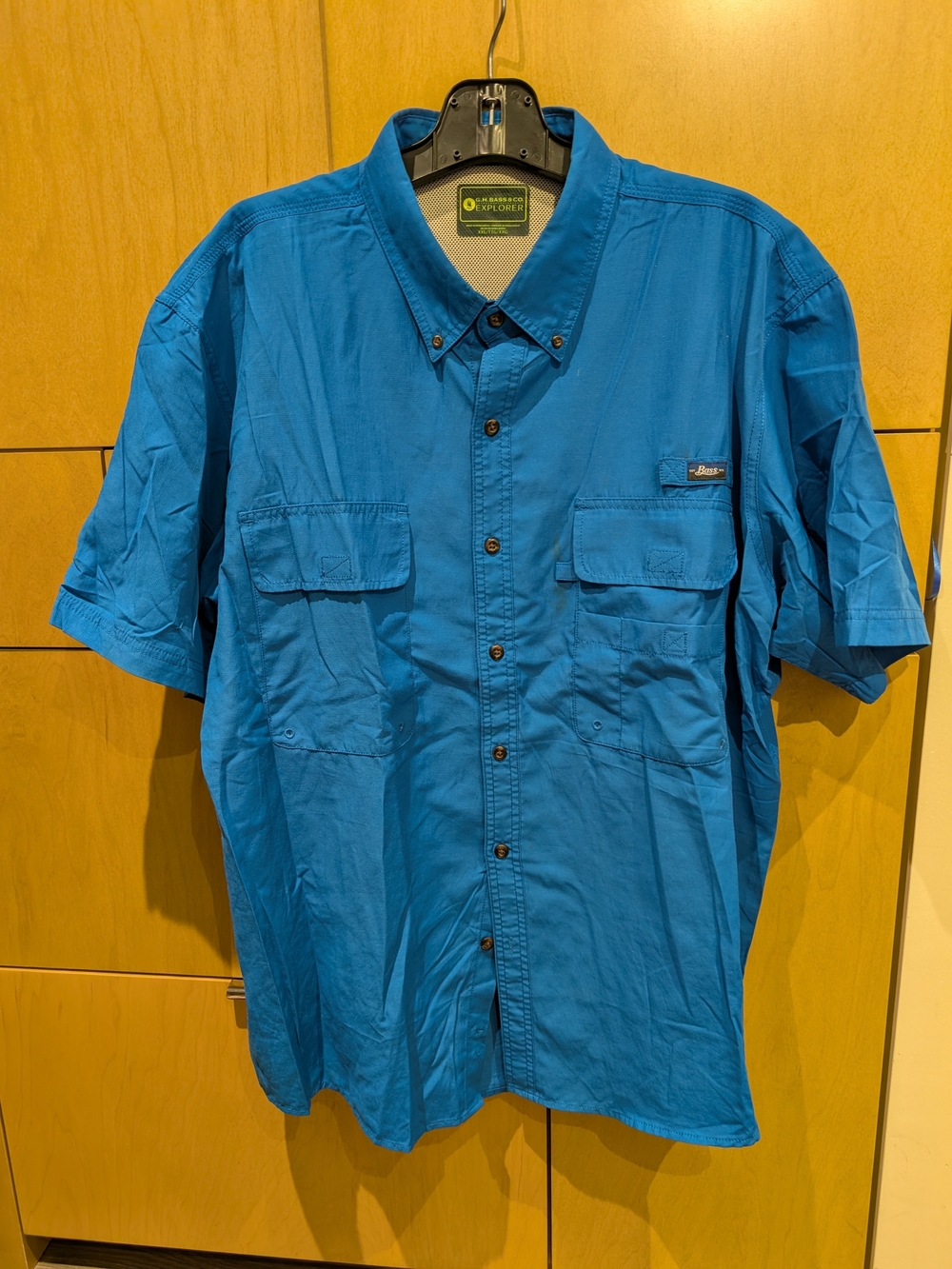 GH Bass Short-Sleeve Button-Up Shirt - Blue